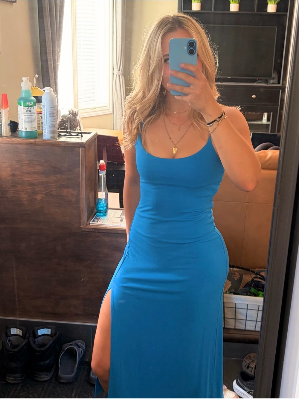 Aritzia Dreamweaver Dress with Side Slit